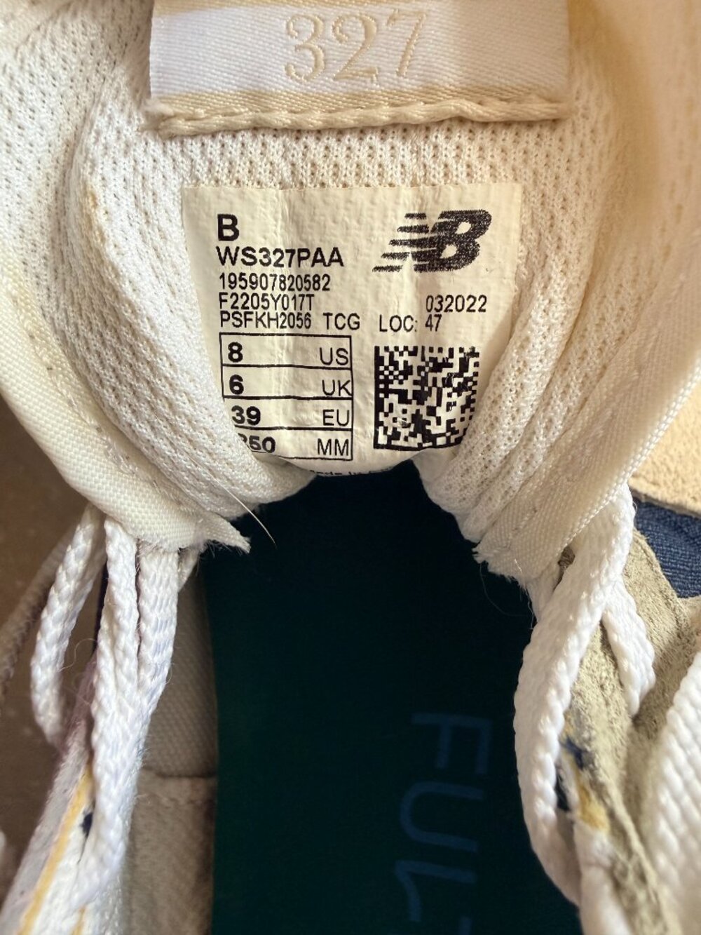 New Balance 327 Natural Indigo Raw Amethyst (W8) - Picture 6 of 7